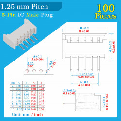 1.25mm Pitch 5 Pin Connector Kit