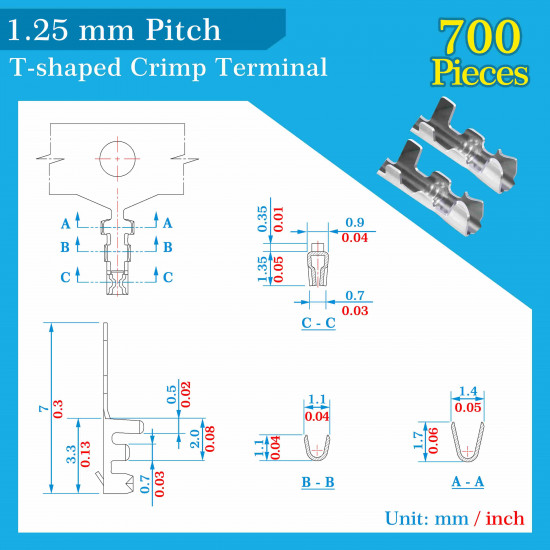 1.25mm Pitch 7 Pin Connector Kit 1.25mm Pitch 7 Pin Connector Kit