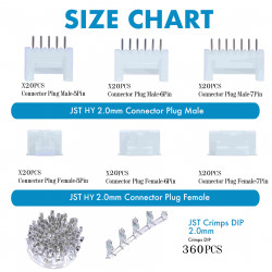 JST HY - 5 / 6 / 7 Pin Connector Kit