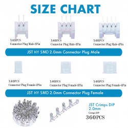 JST HY SMD - 2 / 3 / 4 Pin Connector Kit