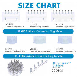 JST XHB - 5 / 6 / 7 Pin Connector Kit