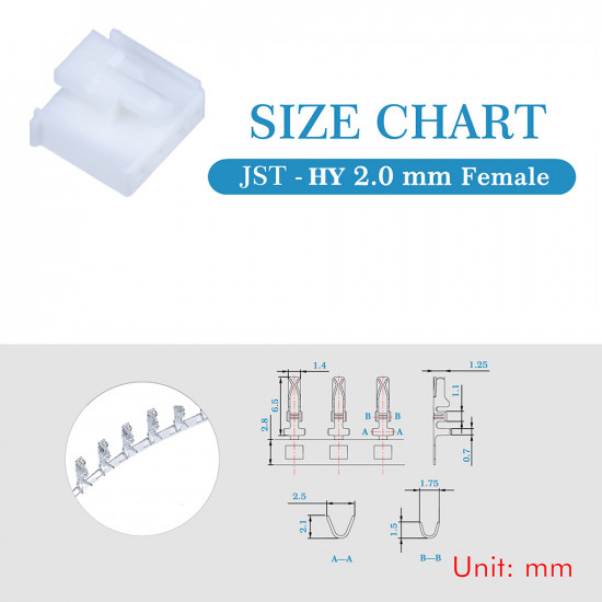 JST HY 2.0 mm 4-Pin Connector Kit JST HY 2.0 mm 4-Pin Connector Kit