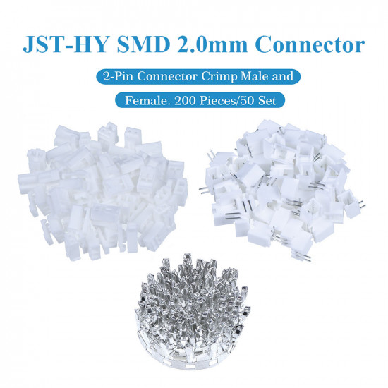 JST HY SMD 2.0 mm 2-Pin Connector Kit JST HY SMD 2.0 mm 2-Pin Connector Kit
