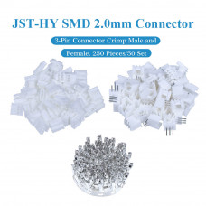 JST HY SMD 2.0 mm 3-Pin Connector Kit