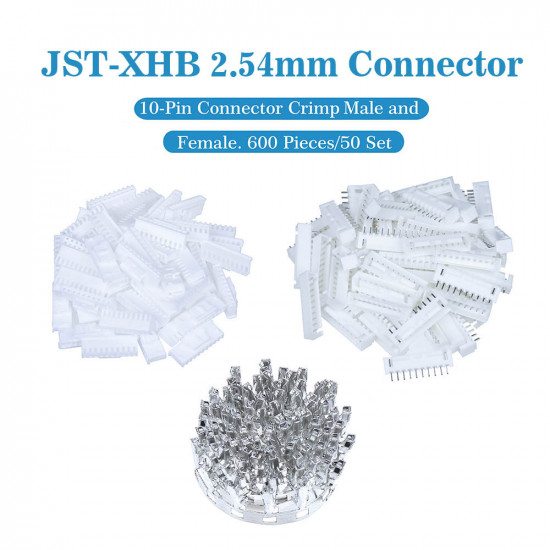 JST XHB 2.54 mm 10-Pin Connector Kit JST XHB 2.54 mm 10-Pin Connector Kit