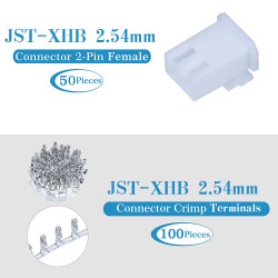 JST XHB 2.54 mm 2-Pin Connector Kit