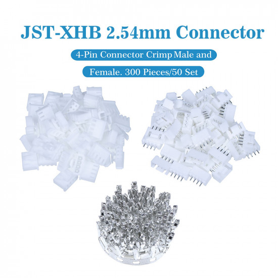JST XHB 2.54 mm 4-Pin Connector Kit JST XHB 2.54 mm 4-Pin Connector Kit