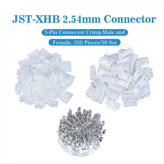 JST XHB 2.54 mm 5-Pin Connector Kit JST XHB 2.54 mm 5-Pin Connector Kit