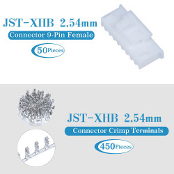 JST XHB 2.54 mm 9-Pin Connector Kit