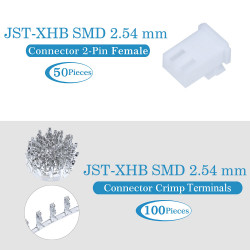 JST XHB SMD 2.54 mm 2-Pin Connector Kit