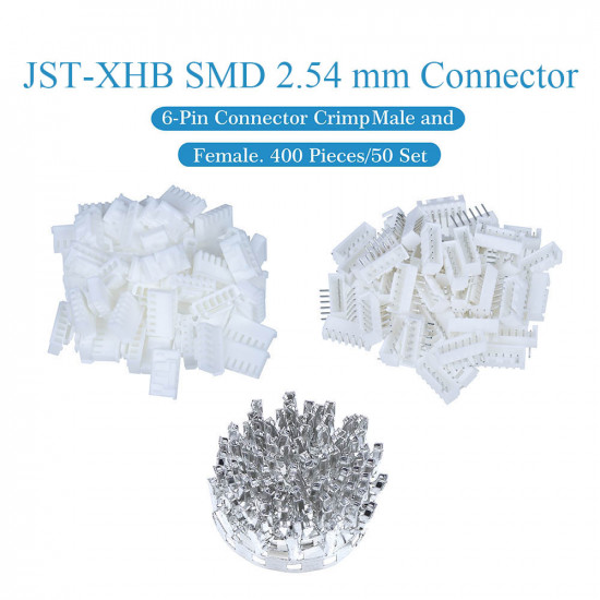 JST XHB SMD 2.54 mm 6-Pin Connector Kit JST XHB SMD 2.54 mm 6-Pin Connector Kit