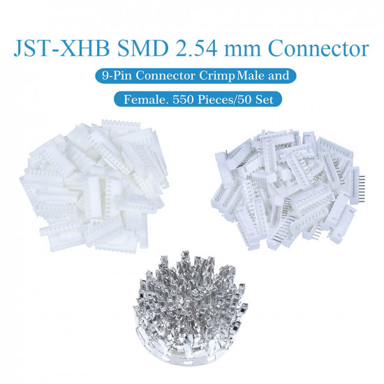 JST XHB SMD 2.54 mm 9-Pin Connector Kit JST XHB SMD 2.54 mm 9-Pin Connector Kit