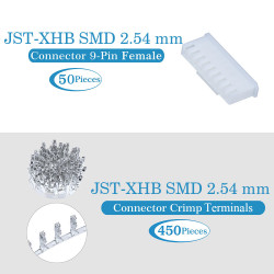 JST XHB SMD 2.54 mm 9-Pin Connector Kit