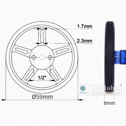 SG5010 360° Continuous Rotation Servo with Wheel