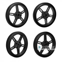 5908-20T Wheels Compatible with 9G Servo (SG90) Interface Black
