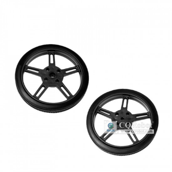 5908-20T Wheels Compatible with 9G Servo (SG90) Interface Black