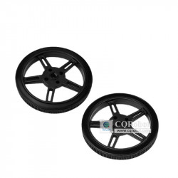5908-485 Wheels compatible with stepper motor interface Black