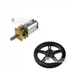 N20 Gear Motor with 360° Wheel Adapter &with Wheel