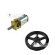 N20 Gear Motor with 360° Wheel Adapter &with Wheel