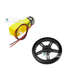 TT Motor (Soldered Red & Black Wires)  With 5908-TT Wheels