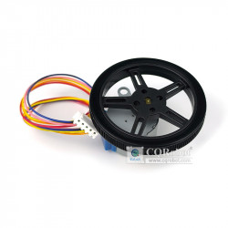5V Stepper Motor Mount with Wheel Adapter with Wheel