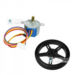 5V Stepper Motor Mount with Wheel Adapter with Wheel