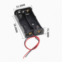 2 AA Battery Holder, with Cable without Connector.