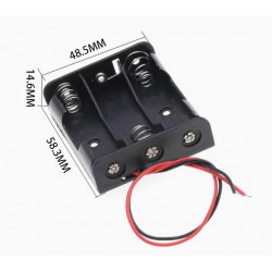3 AA Battery Holder, with Cable without Connector.
