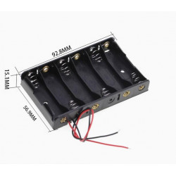 6 AA Battery Holder, with Cable without Connector.