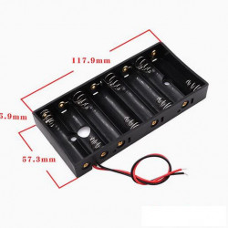 8 AA Battery Holder, with Cable without Connector.