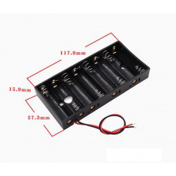 8 AA Battery Holder, with Cable without Connector.