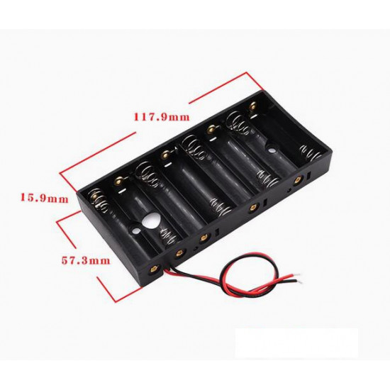 8 AA Battery Holder, with Cable without Connector. 8 AA Battery Holder, with Cable without Connector.