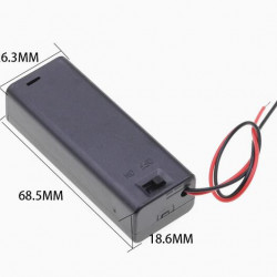 1 AA Battery Holder, with Cover ON-Off Switch and Cable without Connector.
