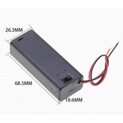 1 AA Battery Holder, with Cover ON-Off Switch and Cable without Connector.