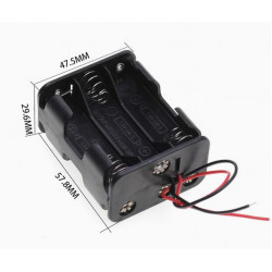 6 AA Battery Holder Back to Back, with Cable without Connector.
