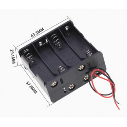 8 AA Battery Holder Back to Back, with Cable without Connector.
