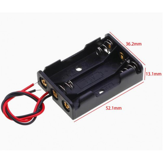 3 AAA Battery Holder, with Cable without Connector. 3 AAA Battery Holder, with Cable without Connector.
