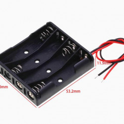 4 AAA Battery Holder, with Cable without Connector.