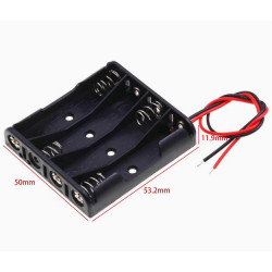 4 AAA Battery Holder, with Cable without Connector.