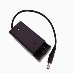 2 AA Battery Holder, with Cover ON-Off Switch and DC5.5-2.1 Male Plug Cable.