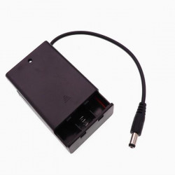 3 AA Battery Holder, with Cover ON-Off Switch and DC5.5-2.1 Male Plug Cable.