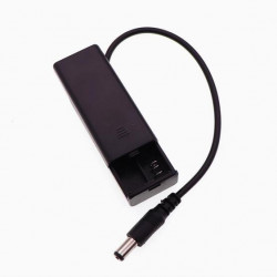 2 AAA Battery Holder, with Cover ON-Off Switch and DC5.5-2.1 Male Plug Cable.
