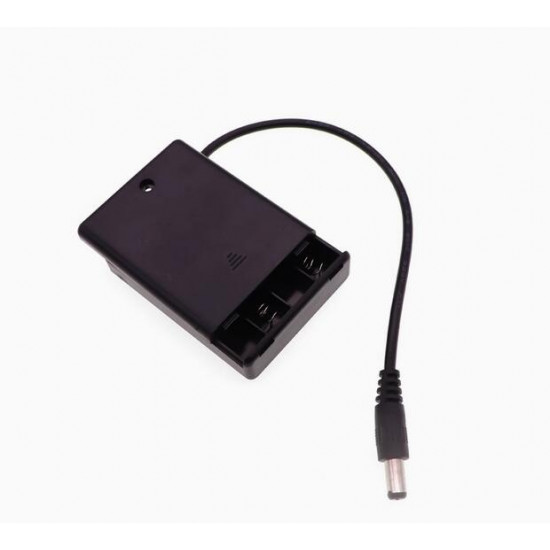 4 AAA Battery Holder, with Cover ON-Off Switch and DC5.5-2.1 Male Plug Cable. 4 AAA Battery Holder, with Cover ON-Off Switch and DC5.5-2.1 Male Plug Cable.