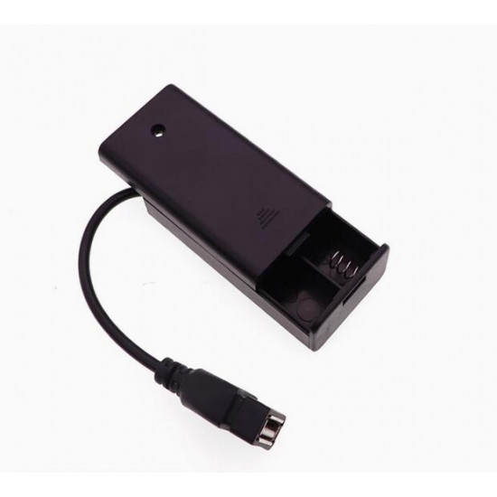 2 AA Battery Holder, with Cover and On/Off Switch, with USB Female Plug Cable. 2 AA Battery Holder, with Cover and On/Off Switch, with USB Female Plug Cable.