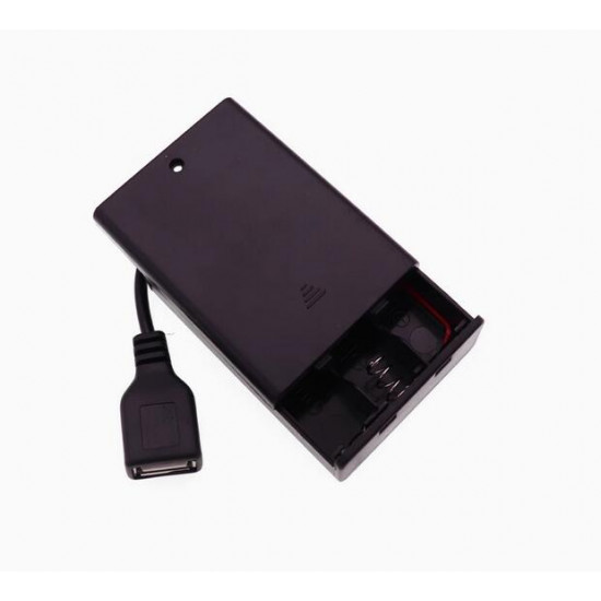 3 AA Battery Holder, with Cover ON-Off Switch and USB Female Plug Cable. 3 AA Battery Holder, with Cover ON-Off Switch and USB Female Plug Cable.