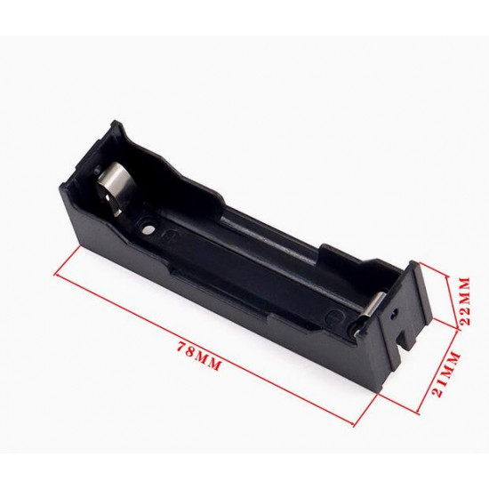1 - 18650 Battery Holder Direct-Plug Type, with Solder Pins. 1 - 18650 Battery Holder Direct-Plug Type, with Solder Pins.