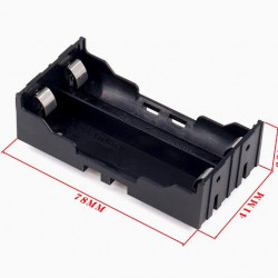 2 - 18650 Battery Holder Direct-Plug Type (Series / Parallel), with Solder Pins.