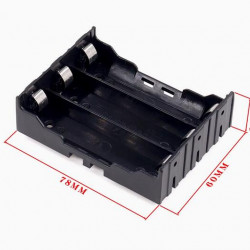 3 - 18650 Battery Holder Direct-Plug Type (Series / Parallel), with Solder Pins.