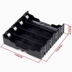 4 - 18650 Battery Holder Direct-Plug Type (Series / Parallel), with Solder Pins.