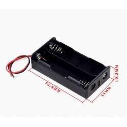2 - 18650 Battery Holder Series Connection, with Cable without Connector.